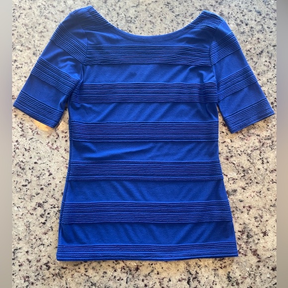 Women’s banana republic royal blue soft textured scoop back/neck top SZ S - Picture 1 of 7